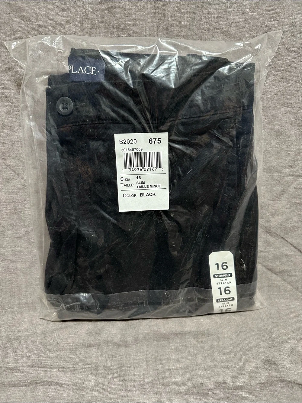 🆕 The Children's Place Black Slim Straight Pants